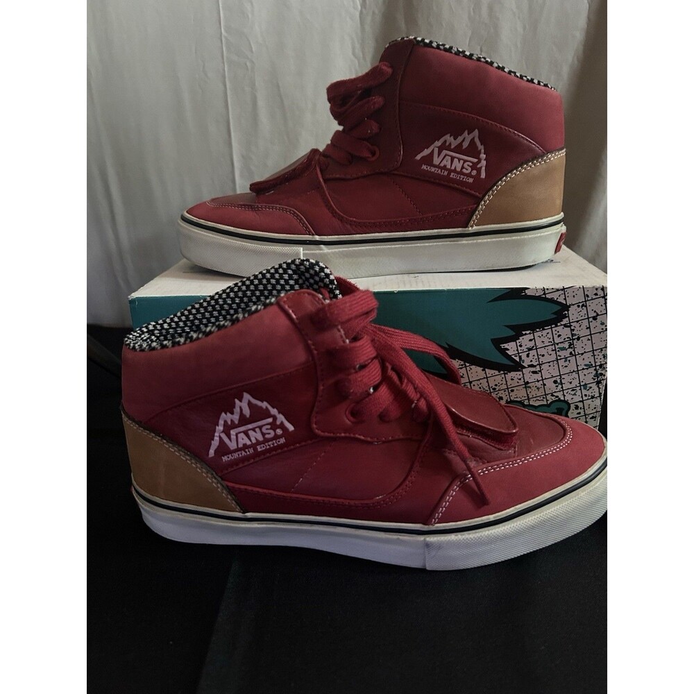 Supreme Vans Mountain Edition High Red Leather - Size 9 -